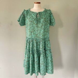 Sundance Jade floral tiered midi dress size medium New